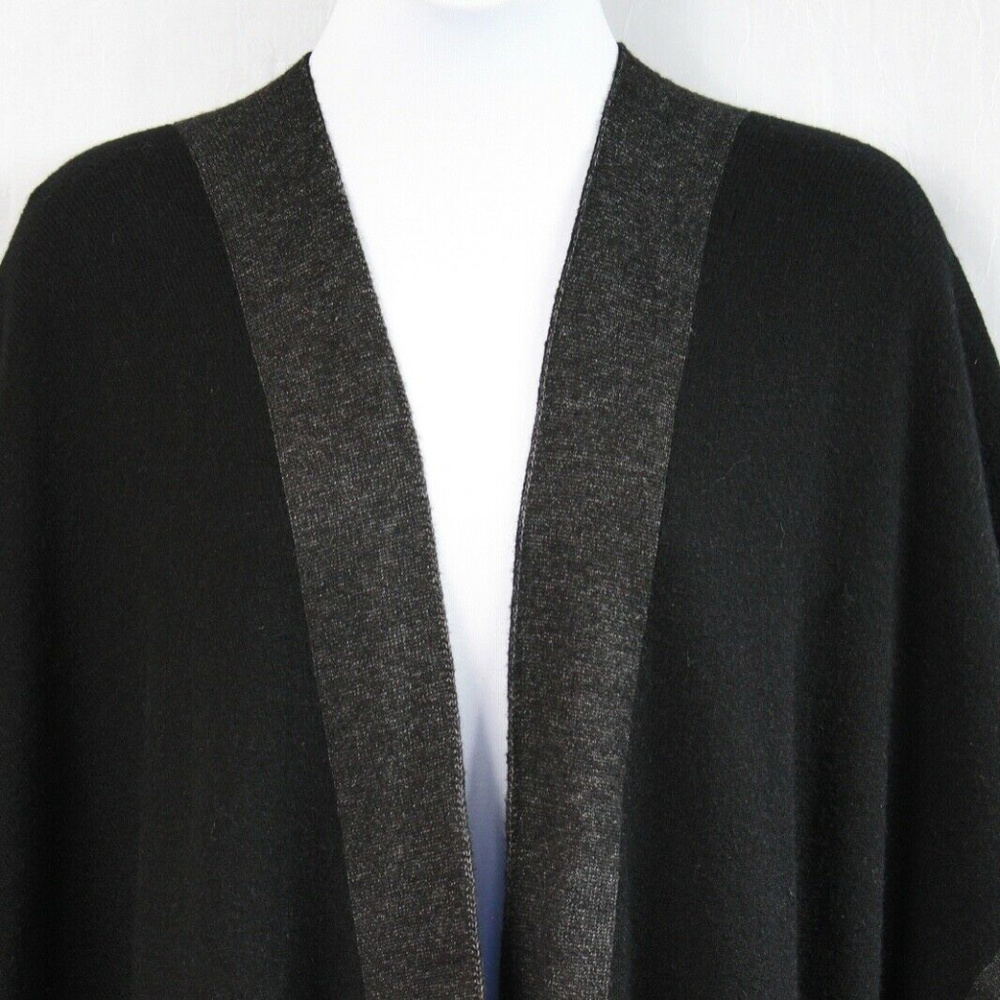 Charter Club Women's Solid Knit Reversible Poncho - Picture 3 of 4